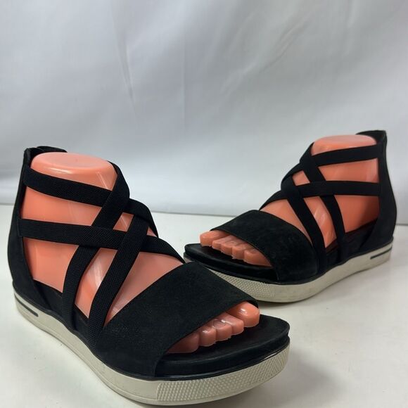 Eileen Fisher Skill Tumbled Nubuck Womens Sandal - Picture 3 of 13